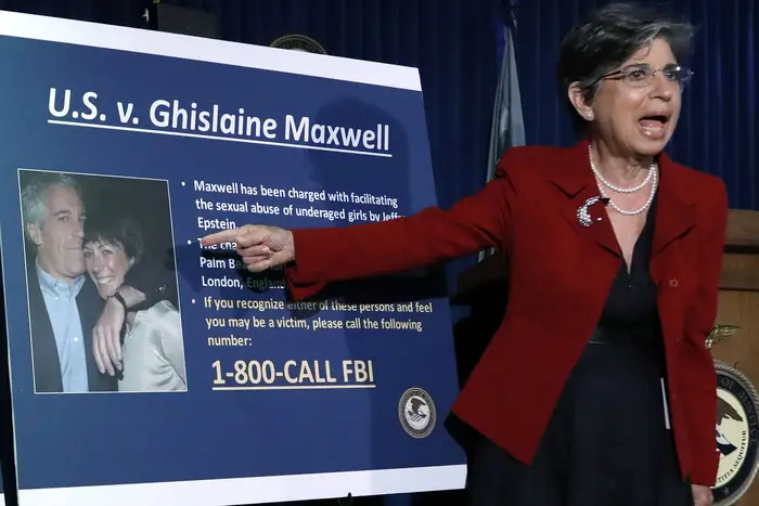 Acting United States Attorney for the Southern District of New York Audrey Strauss speaks during a news conference to announce charges against Ghislaine Maxwell for her alleged role in the sexual exploitation and abuse of multiple minor girls by Jeffrey Epstein in New York July 2nd, 2020.